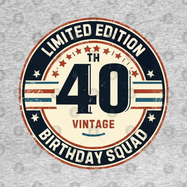 Limited Edition 40th Birthday Vintage by TomFrontierArt